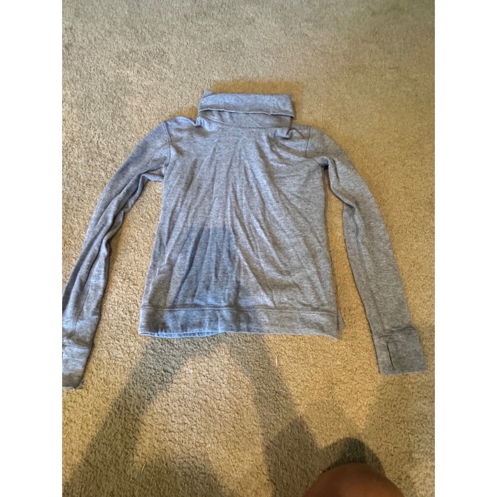 Lululemon Gray Cowl Neck Long Sleeve Pullover Sweatshirt Thumbholes Heathered